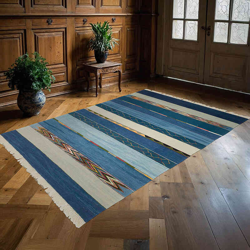 Nueva Alfombra Turca Kilim - 157 cm x 226 cm - K0059551