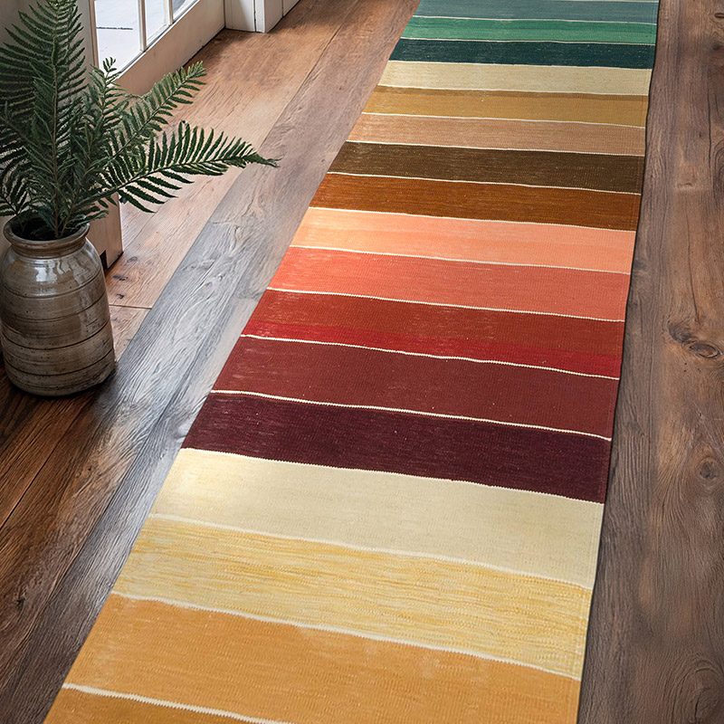 New Handwoven Turkish Kilim Runner - 3'  x 12' 6" (36" x 150") - K0059555