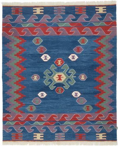 New Handwoven Turkish Kilim Rug - 4' 9" x 5' 8" (57 in. x 68 in.)