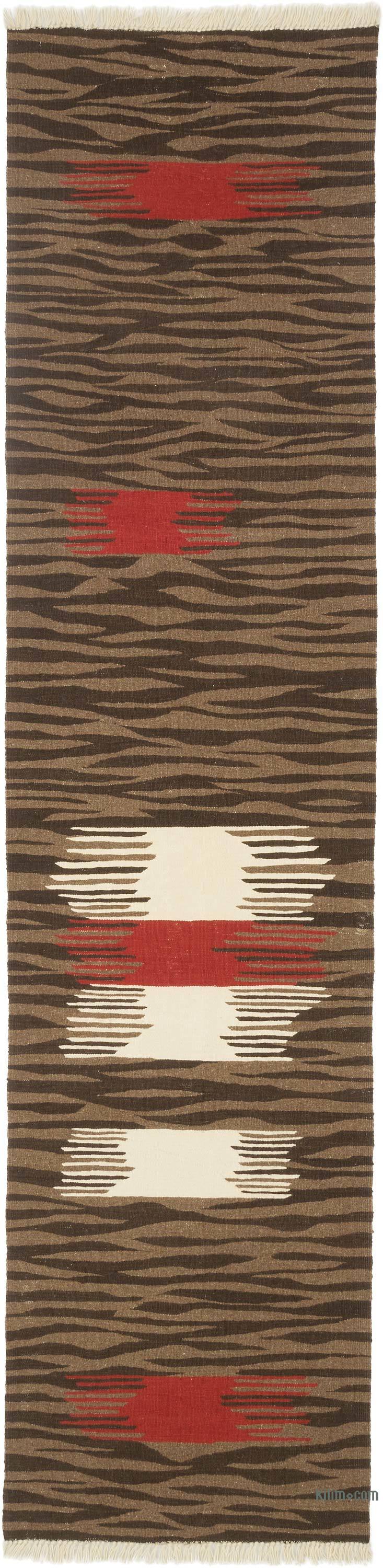 New Handwoven Turkish Kilim Runner - 2' 9" x 11' 3" (33" x 135") - K0059560