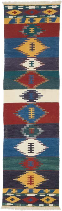 New Handwoven Turkish Kilim Runner - 2' 10" x 10'  (34" x 120")