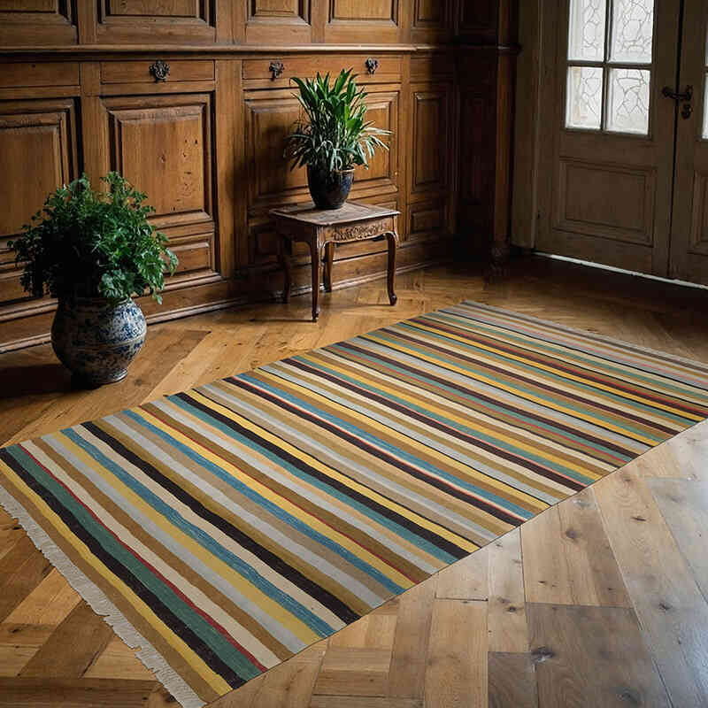 Nueva Alfombra Turca Kilim - 148 cm x 252 cm - K0059562