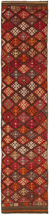 Alfombra Vintage de pasillo - 90 cm x 385 cm