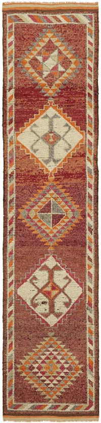 Vintage Anadolu Yolluk - 88 cm x 370 cm