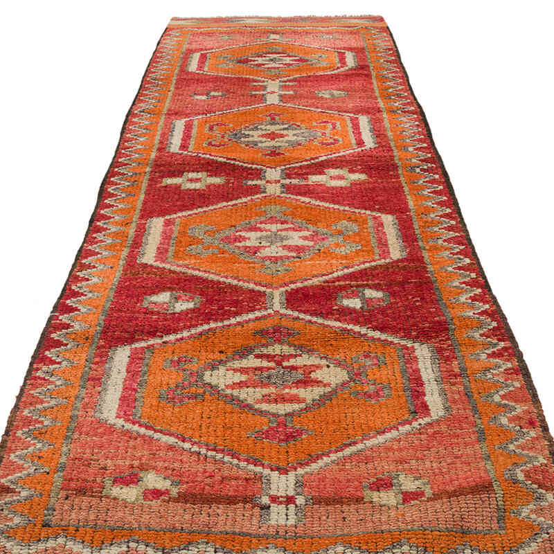 Vintage Tribal Runner Rug - 3' 3" x 10' 8" (39" x 128") - K0059586