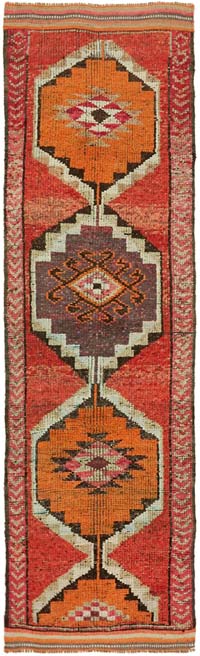 Vintage Tribal Runner Rug - 3' 2" x 10' 3" (38" x 123")
