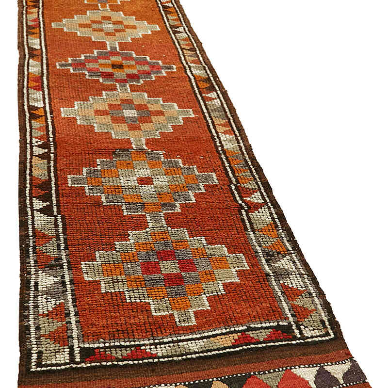 Vintage Tribal Runner Rug - 3' 1" x 11' 6" (37" x 138") - K0059591