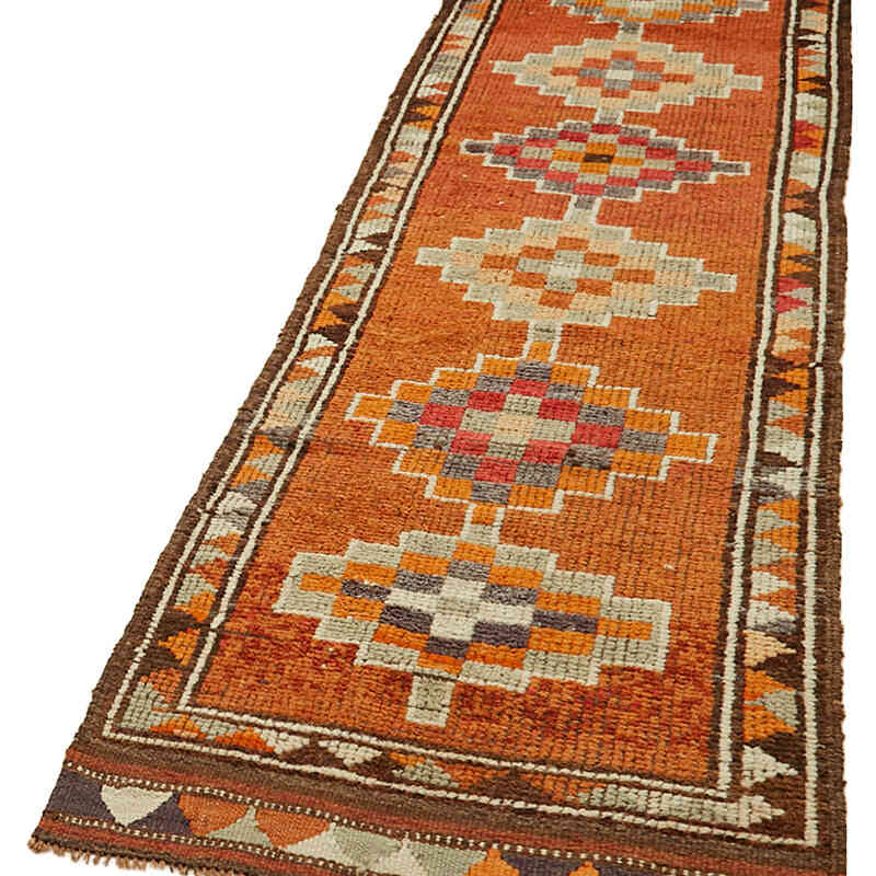 Vintage Tribal Runner Rug - 3' 1" x 11' 6" (37" x 138") - K0059591