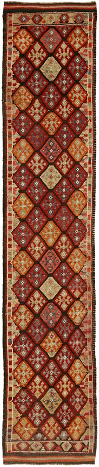Alfombra Vintage de pasillo - 90 cm x 424 cm
