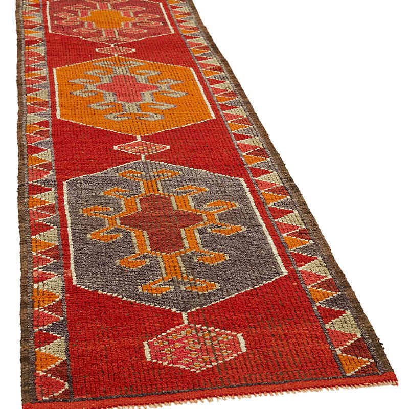 Vintage Tribal Runner Rug - 3' 1" x 10'  (37" x 120") - K0059604