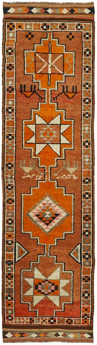 Alfombra Vintage de pasillo - 96 cm x 335 cm