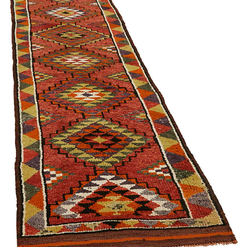 Vintage Tribal Runner Rug - 2' 10" x 11' 7" (34" x 139") - K0059609
