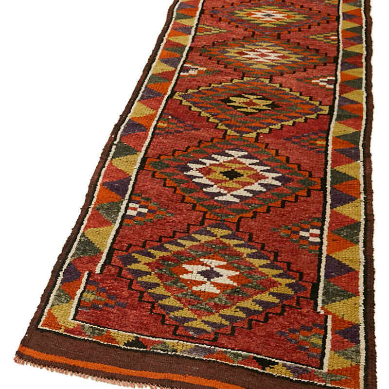 Vintage Tribal Runner Rug - 2' 10" x 11' 7" (34" x 139") - K0059609