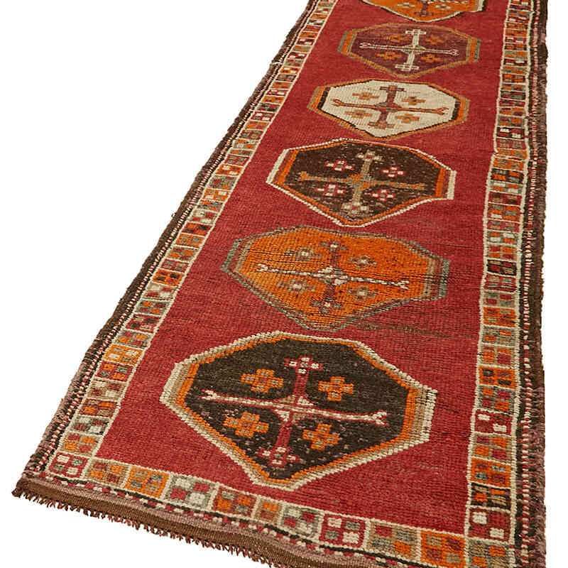 Vintage Tribal Runner Rug - 3' 2" x 12' 4" (38" x 148") - K0059623