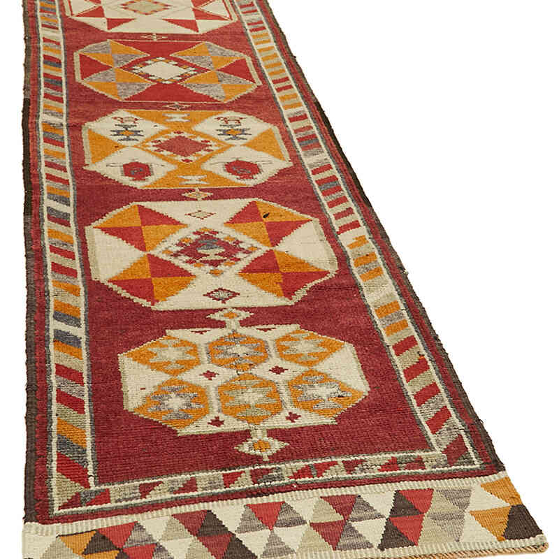 Vintage Tribal Runner Rug - 2' 11" x 11' 8" (35" x 140") - K0059631