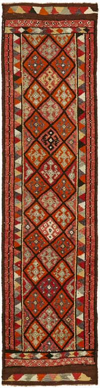 Alfombra Vintage de pasillo - 90 cm x 332 cm