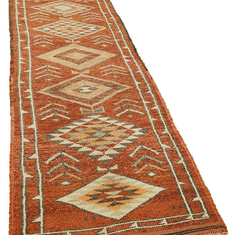 Vintage Tribal Runner Rug - 2' 11" x 12'  (35" x 144") - K0059640