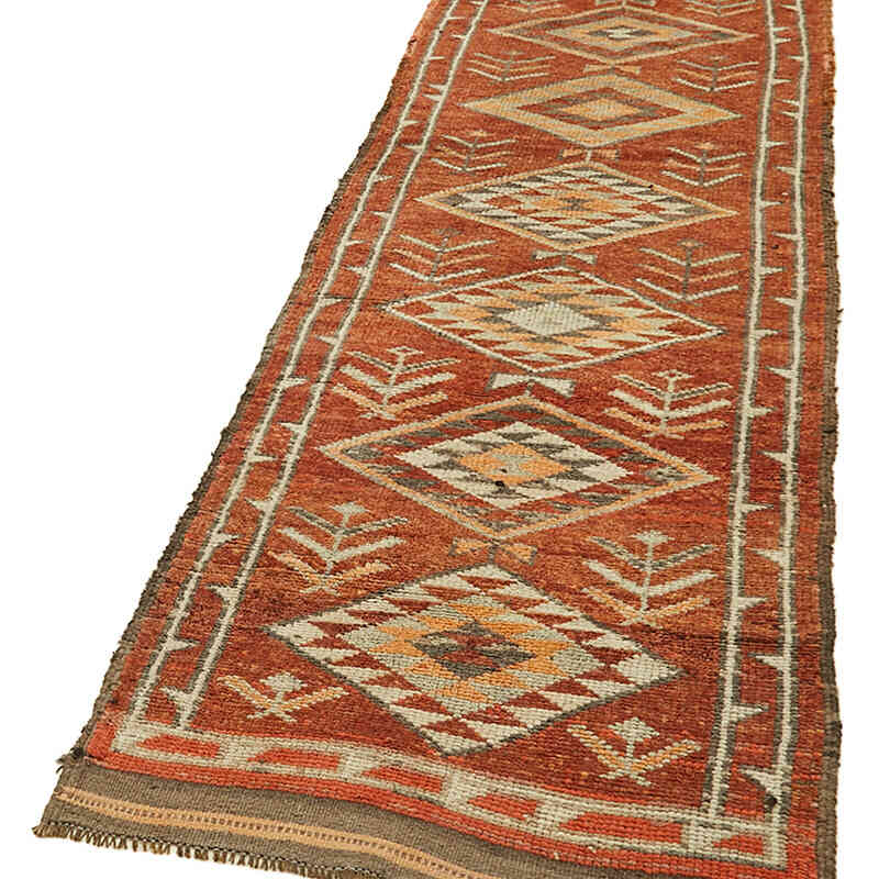 Vintage Tribal Runner Rug - 2' 11" x 12'  (35" x 144") - K0059640