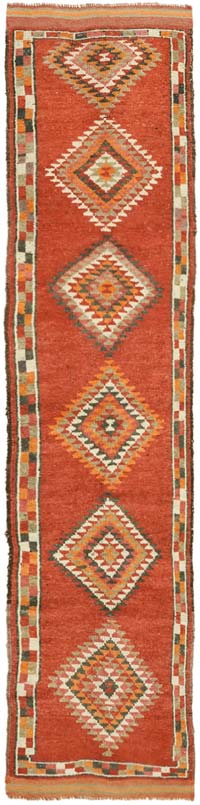 Alfombra Vintage de pasillo - 86 cm x 355 cm