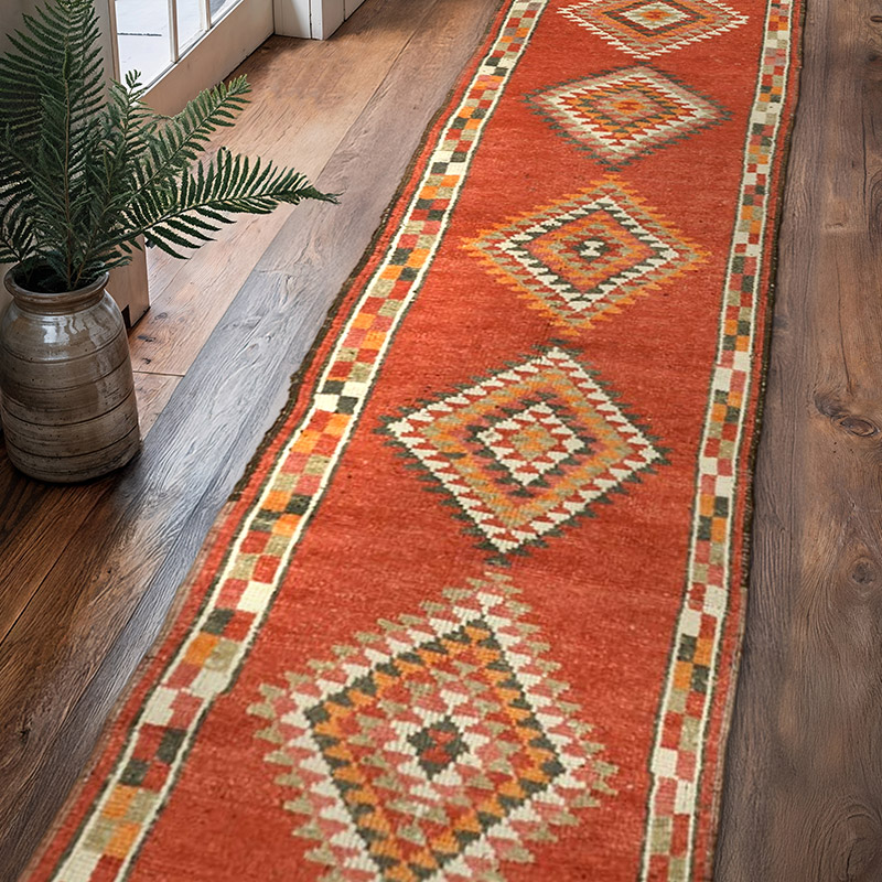 Alfombra Vintage de pasillo - 86 cm x 355 cm - K0059644