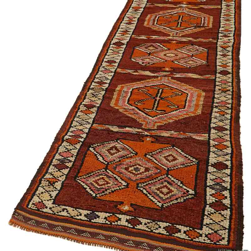 Vintage Tribal Runner Rug - 2' 11" x 12' 2" (35" x 146") - K0059650