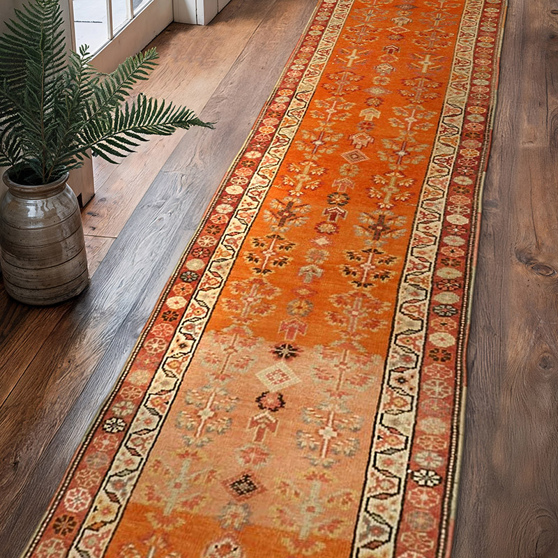 Vintage Tribal Runner Rug - 2' 11" x 11' 8" (35" x 140") - K0059652