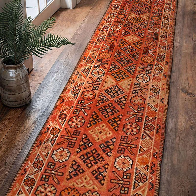 Vintage Tribal Runner Rug - 2' 11" x 11' 11" (35" x 143") - K0059657