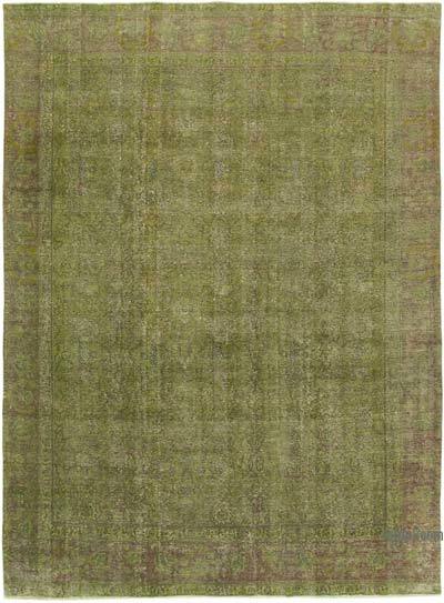 Green Over-dyed Vintage Hand-Knotted Oriental Rug - 9'  x 12' 2" (108 in. x 146 in.)
