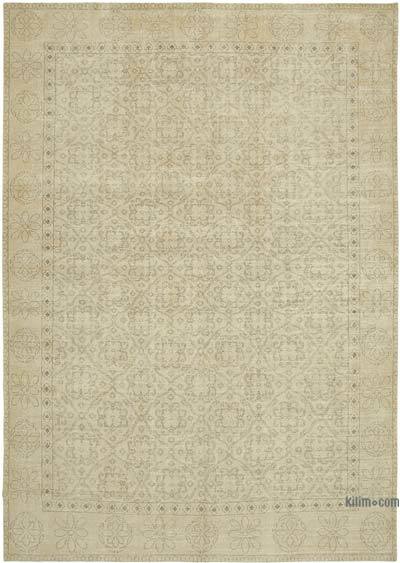 Beige Vintage Hand-Knotted Oriental Rug - 10' 2" x 14' 3" (122 in. x 171 in.)