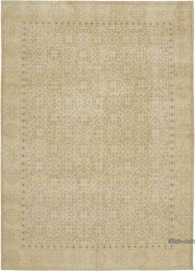 Beige Vintage Hand-Knotted Oriental Rug - 10' 3" x 14' 2" (123 in. x 170 in.)