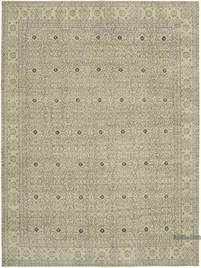 Grey Vintage Hand-Knotted Oriental Rug - 9' 1" x 12' 1" (109 in. x 145 in.)