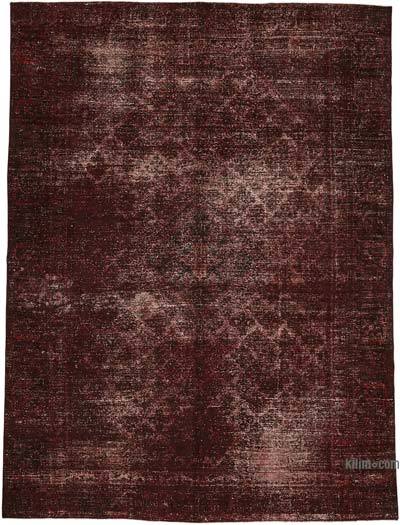 Brown Over-dyed Vintage Hand-Knotted Oriental Rug - 9' 1" x 12' 6" (109 in. x 150 in.)