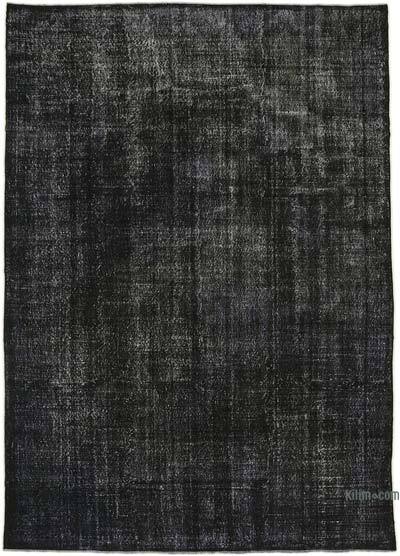 Siyah Boyalı El Dokuma Vintage Halı - 264 cm x 374 cm