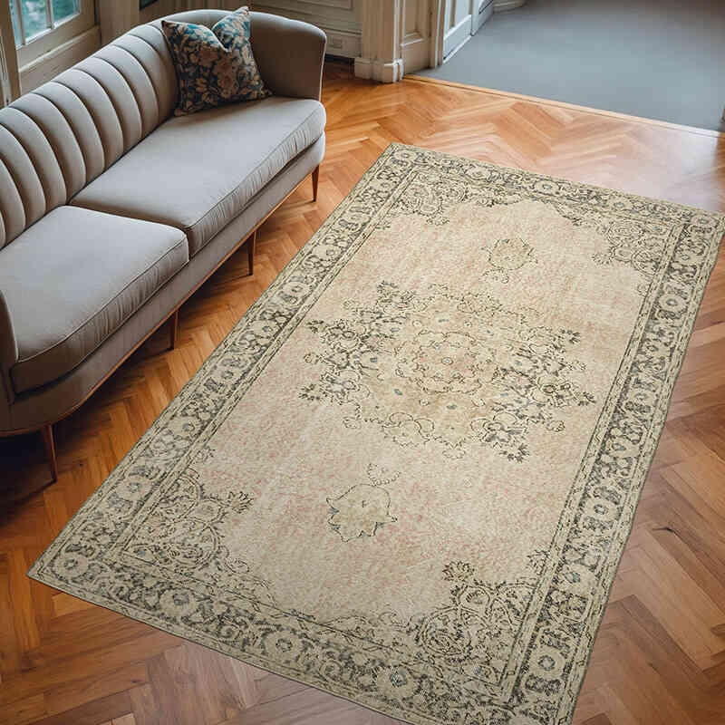 Vintage Turkish Hand-Knotted Rug - 6' 4" x 10' 4" (76" x 124") - K0059836