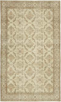 Vintage Turkish Hand-Knotted Rug - 5' 7" x 9' 2" (67" x 110")
