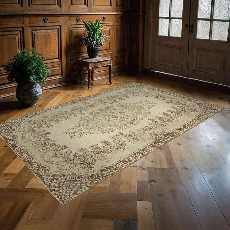 Vintage Turkish Hand-Knotted Rug - 5' 7" x 8' 9" (67" x 105") - K0059866