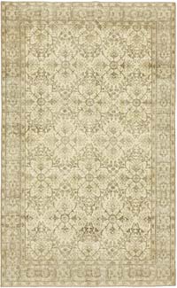 Vintage Turkish Hand-Knotted Rug - 5' 6" x 8' 8" (66" x 104")