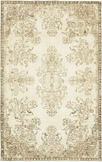 Vintage Turkish Hand-Knotted Rug - 6'  x 9' 4" (72" x 112")