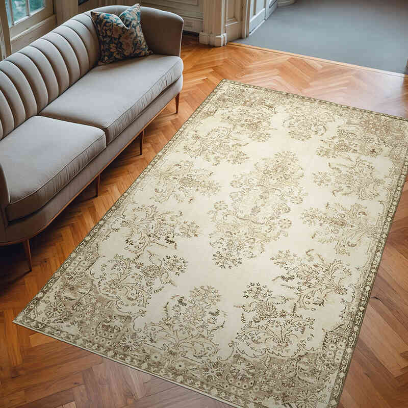 Vintage Turkish Hand-Knotted Rug - 6'  x 9' 4" (72" x 112") - K0059914