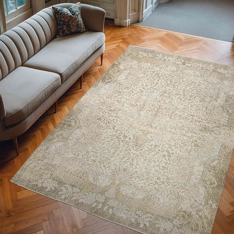 Vintage Turkish Hand-Knotted Rug - 6' 3" x 9' 1" (75" x 109") - K0059918