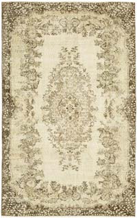 Vintage Turkish Hand-Knotted Rug - 5' 5" x 8' 6" (65" x 102")
