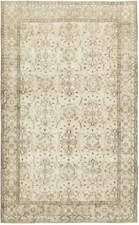 Vintage Turkish Hand-Knotted Rug - 5' 7" x 8' 11" (67" x 107")