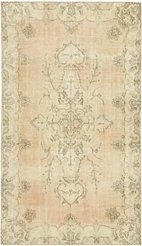 Vintage Turkish Hand-Knotted Rug - 5' 5" x 9' 3" (65" x 111")