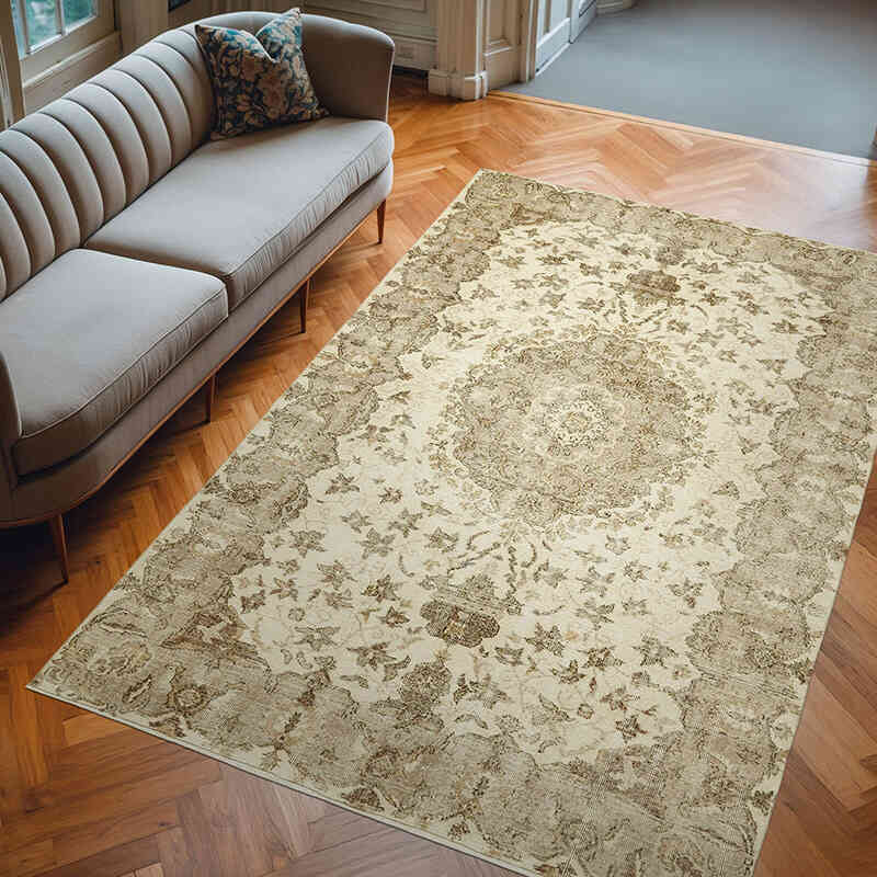 El Dokuma Vintage Halı - 199 cm x 302 cm - K0059943