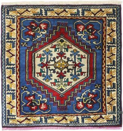 Vintage Turkish Hand-Knotted Rug - 2' 4" x 2' 4" (28 in. x 28 in.)