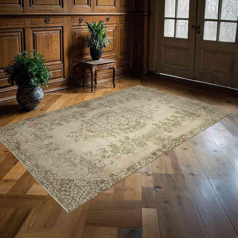 Alfombra Vintage Turca Anudada a Mano - 170 cm x 262 cm - K0059989