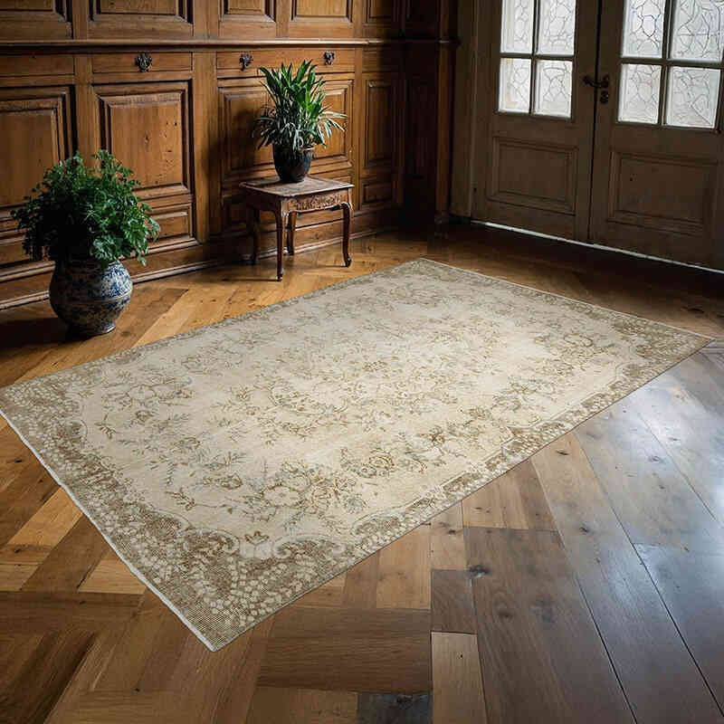 Alfombra Vintage Turca Anudada a Mano - 172 cm x 266 cm - K0059995