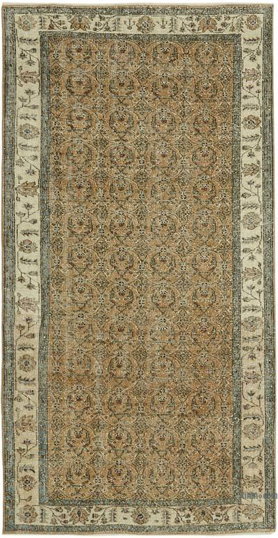 Vintage Turkish Hand-Knotted Rug - 4' 9" x 9' 3" (57 in. x 111 in.)
