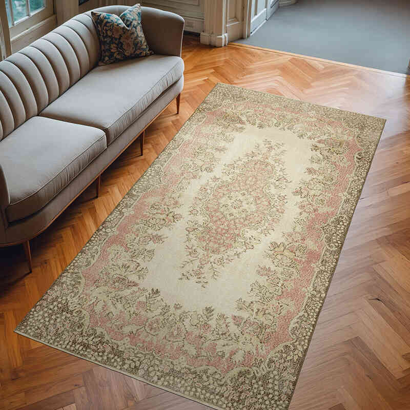 Alfombra Vintage Turca Anudada a Mano - 169 cm x 306 cm - K0060021