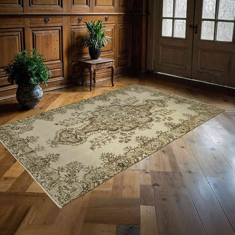 Vintage Turkish Hand-Knotted Rug - 5' 2" x 8' 5" (62" x 101") - K0060031
